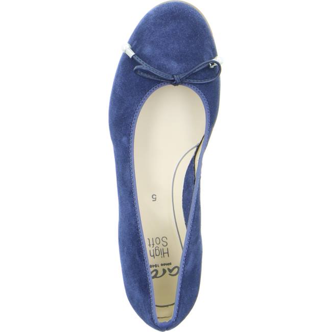 Blue Ara Shoes Ballet Pumps Sardinia Indigo Women's Ballerina | ARA792SRJ