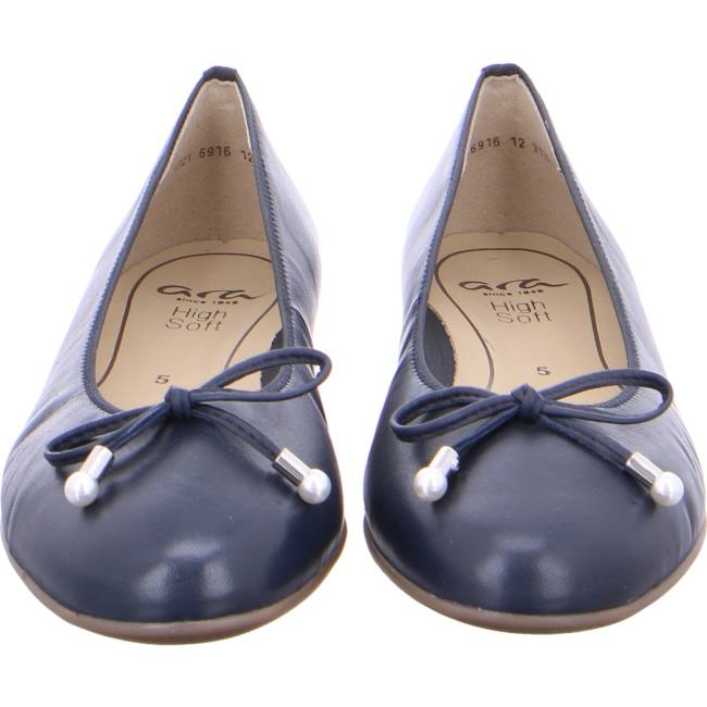 Blue Ara Shoes Ballet Pumps Sardinia Women's Ballerina | ARA968TQD