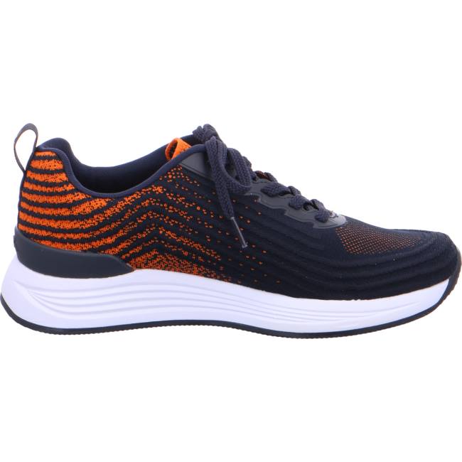 Blue Ara Shoes Chicago Orange Men's Sneakers | ARA431XWQ