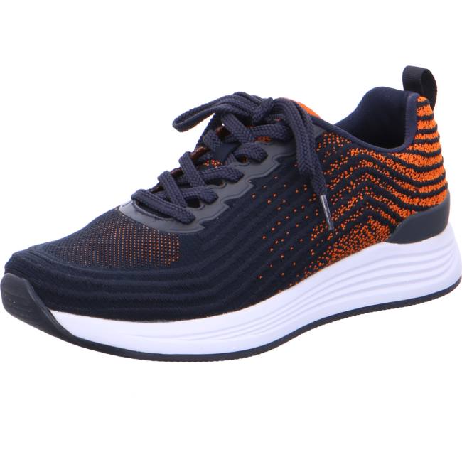 Blue Ara Shoes Chicago Orange Men\'s Sneakers | ARA431XWQ