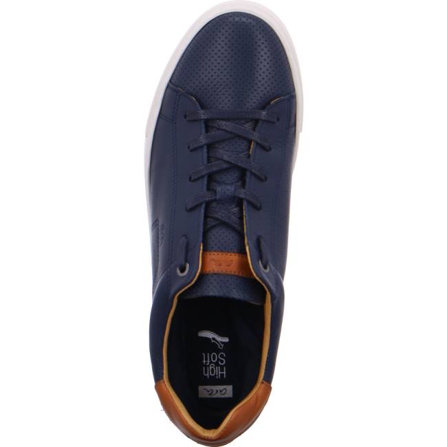 Blue Ara Shoes Hampard Men's Sneakers | ARA712ZQY