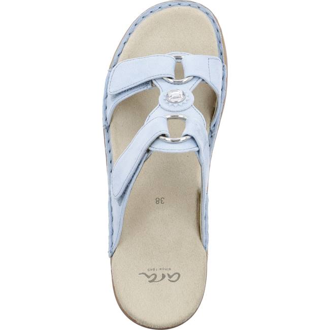 Blue Ara Shoes Hawaii Aqua Women's Mules | ARA198BGF