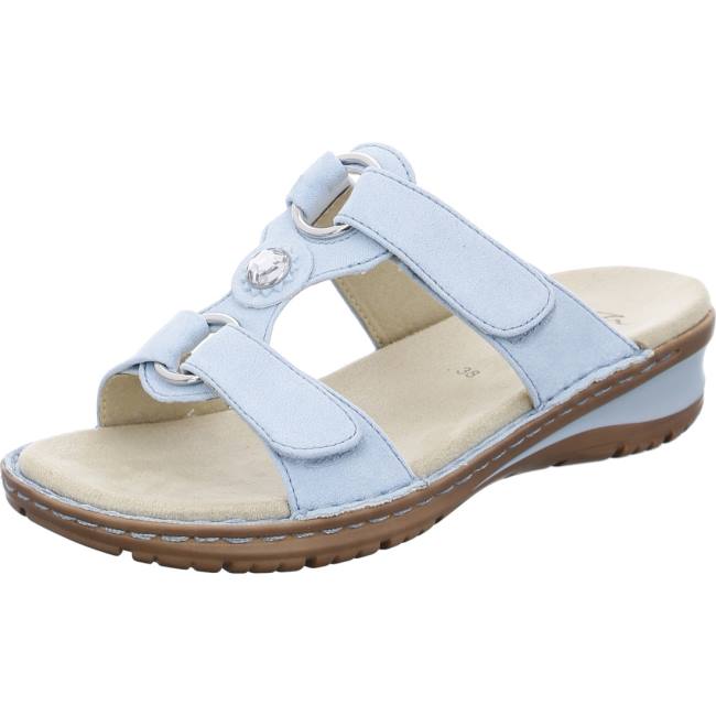 Blue Ara Shoes Hawaii Aqua Women\'s Mules | ARA198BGF