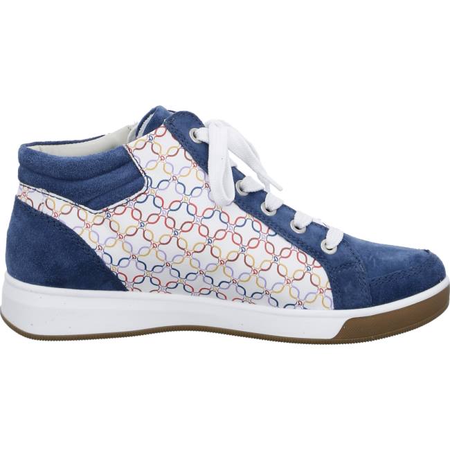 Blue Ara Shoes High Top Rom Capri Multi Women's Sneakers | ARA614LNX