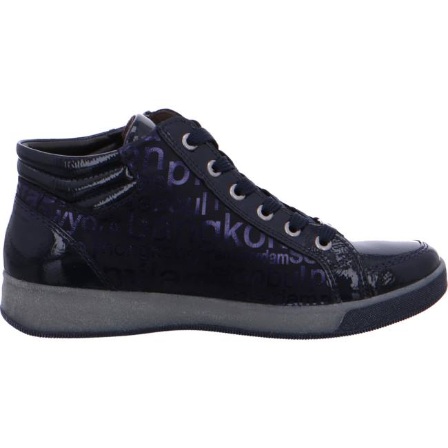 Blue Ara Shoes High Top Rom Navy Women's Boots | ARA067HJW