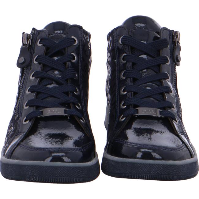 Blue Ara Shoes High Top Rom Navy Women's Boots | ARA067HJW