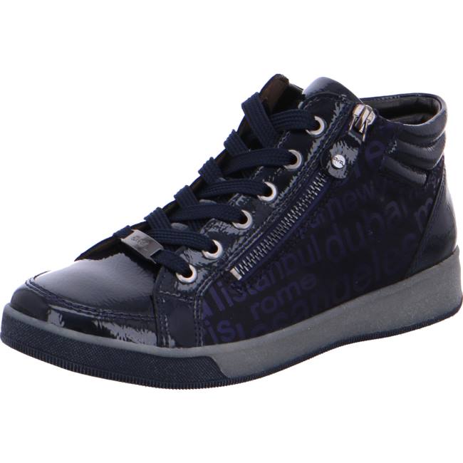 Blue Ara Shoes High Top Rom Navy Women\'s Boots | ARA067HJW