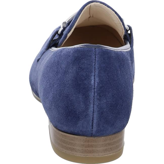 Blue Ara Shoes Kent Indigo Women's Loafers | ARA379YRD