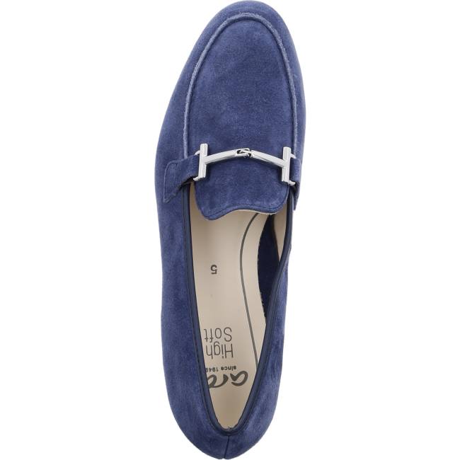 Blue Ara Shoes Kent Indigo Women's Loafers | ARA379YRD