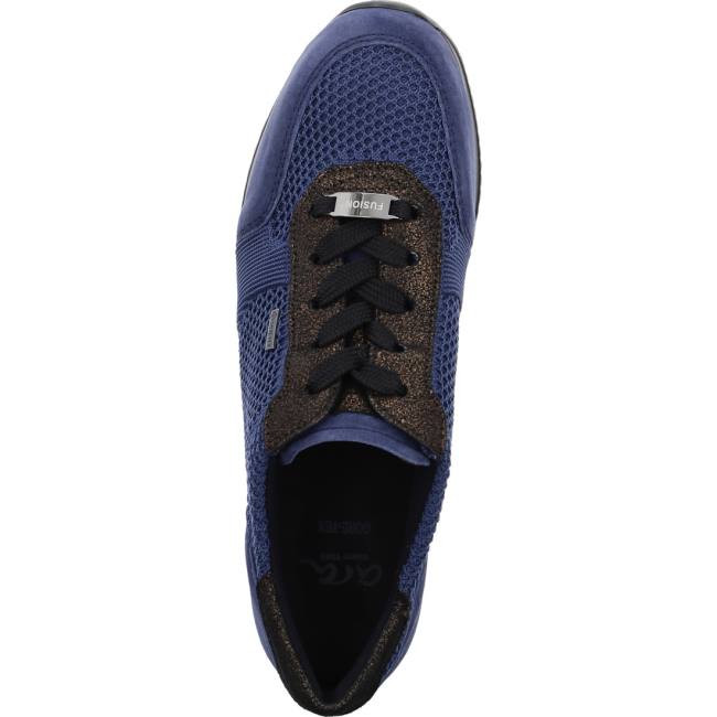 Blue Ara Shoes Lissabon Indigo Women's Sneakers | ARA614WGA