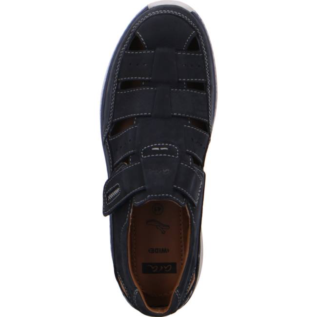 Blue Ara Shoes Slip-ons Pedro Navy Men's Sandals | ARA092CIG