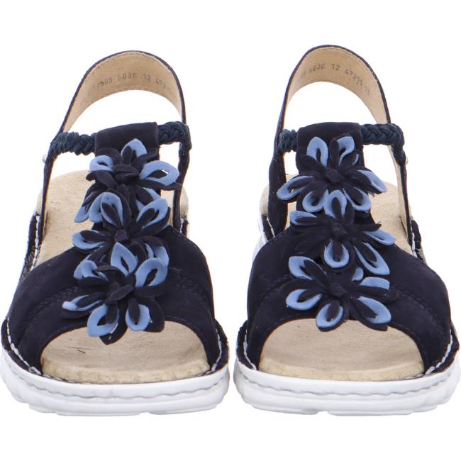 Blue Ara Shoes Tampa Sky Navy Women's Sandals | ARA528QMD