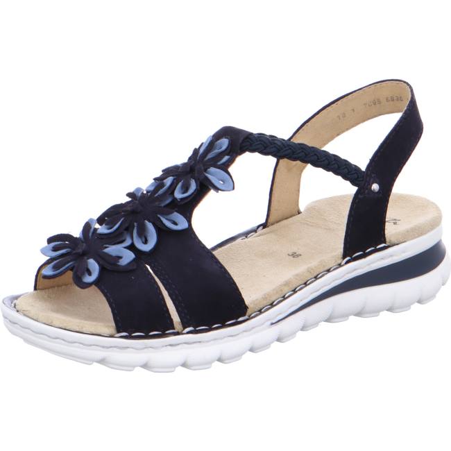 Blue Ara Shoes Tampa Sky Navy Women\'s Sandals | ARA528QMD