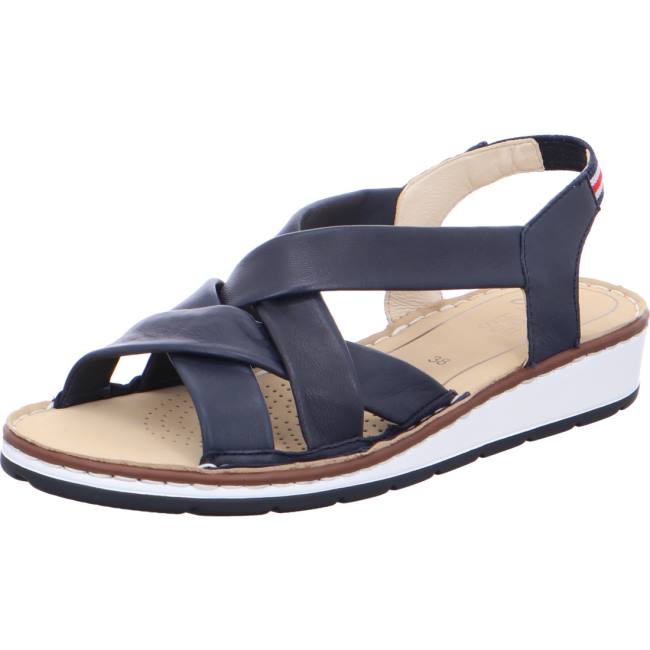 Blue Ara Shoes Wedge Positano Women\'s Sandals | ARA143FVS