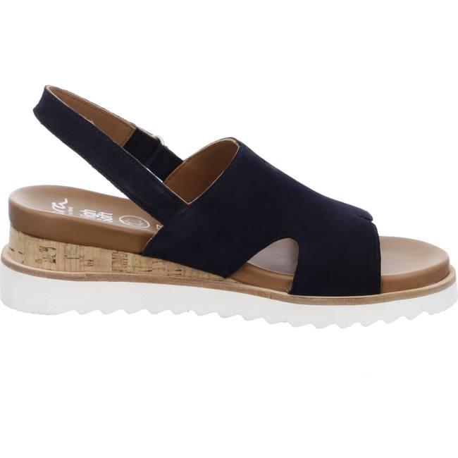 Blue Ara Shoes Wedge Valencia Women's Sandals | ARA385VQX