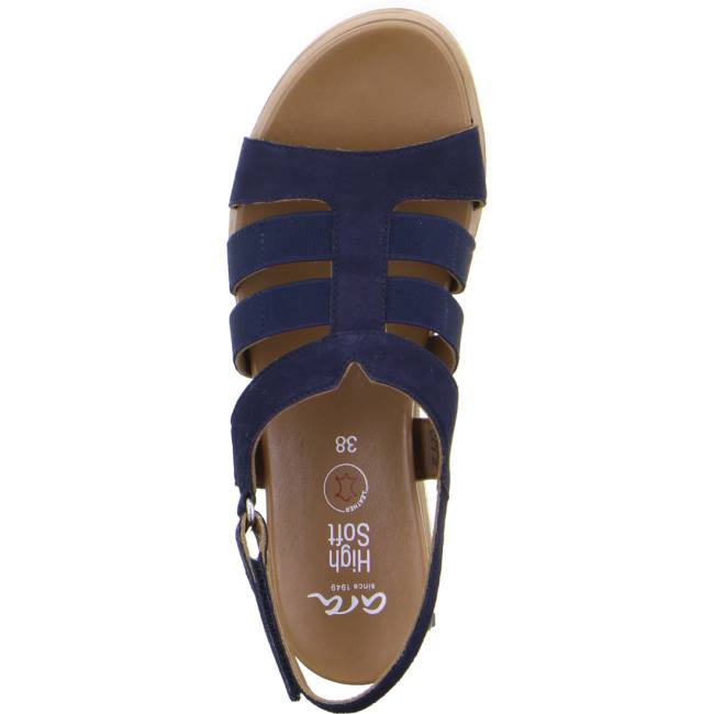 Blue Ara Shoes Wedge Valencia Women's Sandals | ARA508UGA