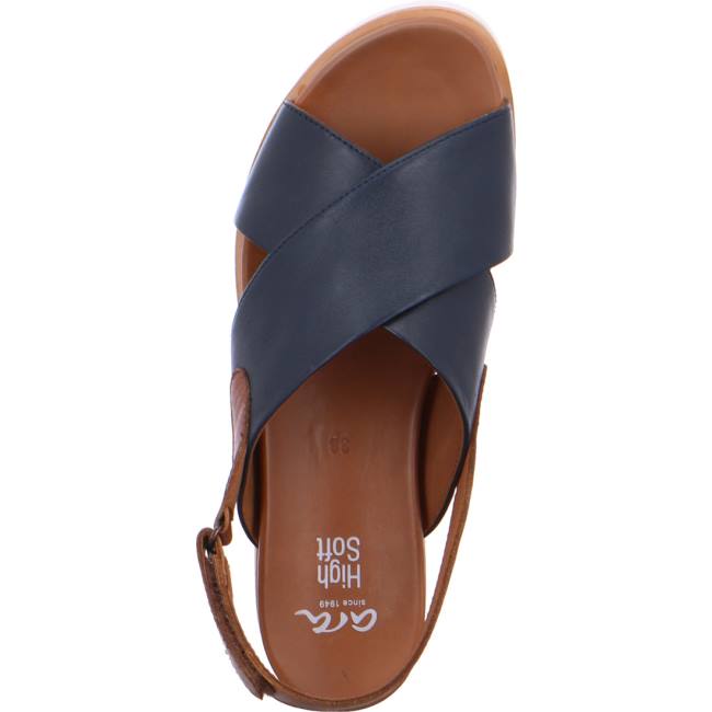 Blue Ara Shoes Wedge Valencia Women's Sandals | ARA582HVW