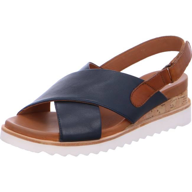 Blue Ara Shoes Wedge Valencia Women\'s Sandals | ARA582HVW