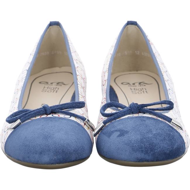 Blue / White Ara Shoes Ballet Pumps Bari Women's Ballerina | ARA682BPA