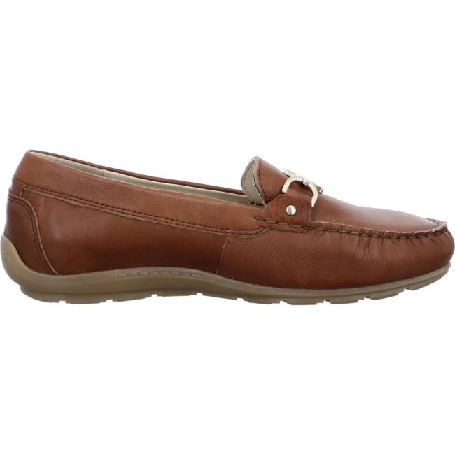 Brown Ara Shoes Alabama Cognac Women's Loafers | ARA046FAC