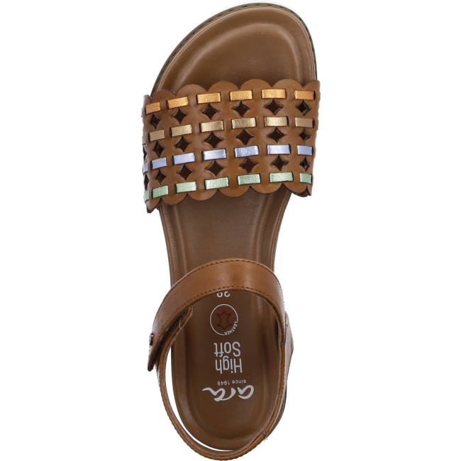 Brown Ara Shoes Alicante Cognac Women's Sandals | ARA203HWT