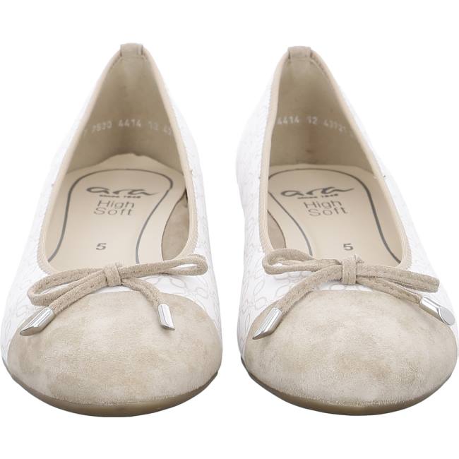 Brown Ara Shoes Ballet Pumps Bari Sand Women's Ballerina | ARA534IMW