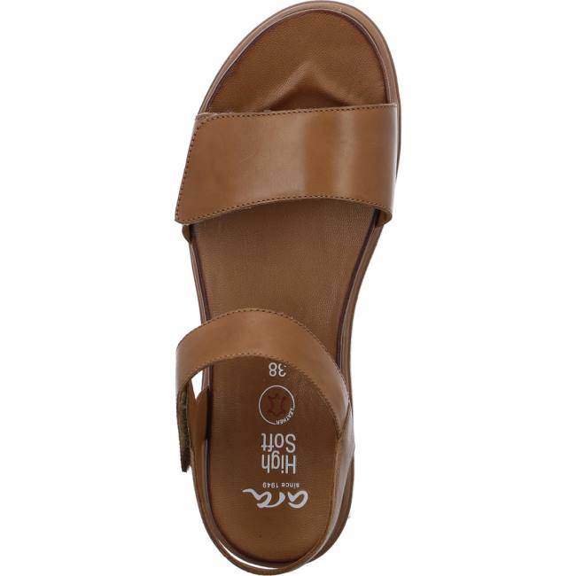 Brown Ara Shoes Bilbao Cognac Women's Sandals | ARA723HSG