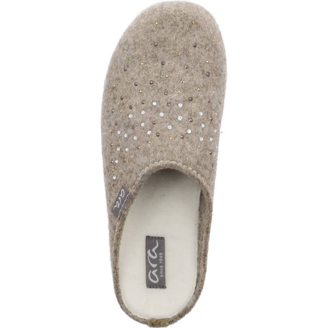 Brown Ara Shoes Cosy Moon Women's Slippers | ARA540ZKS