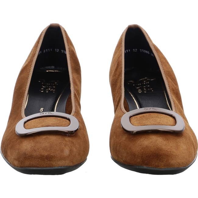 Brown Ara Shoes Courts Graz Nuts Women's Pumps | ARA326DZU