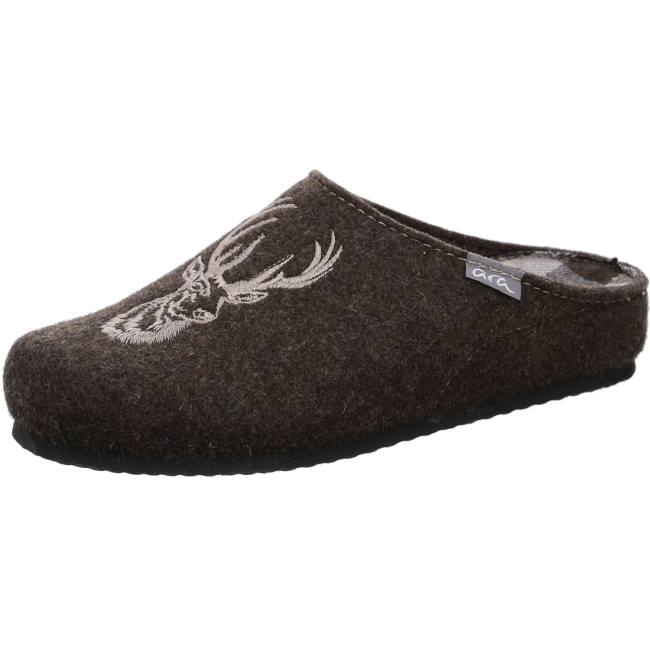 Brown Ara Shoes Enzo Men\'s Slippers | ARA146AVT