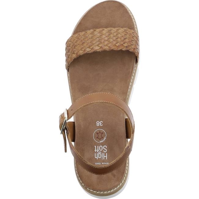 Brown Ara Shoes Florenz Cognac Women's Sandals | ARA967KZL