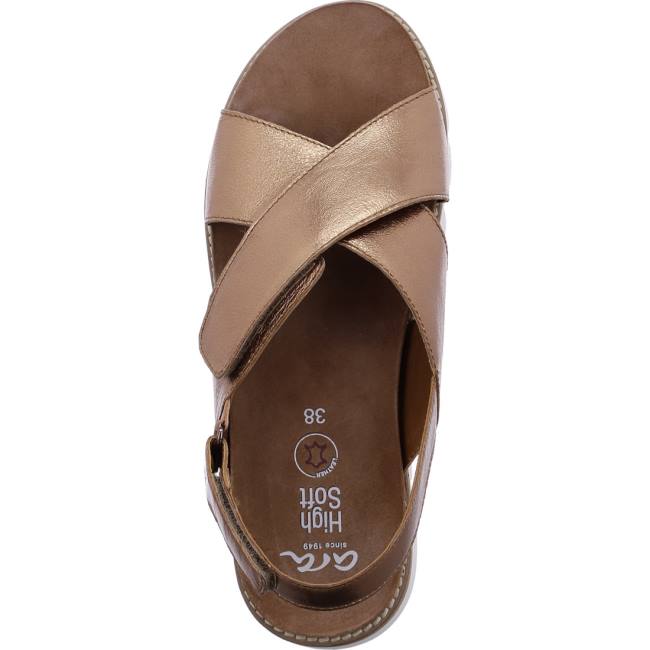 Brown Ara Shoes Florenz Whisky Women's Sandals | ARA975WCV