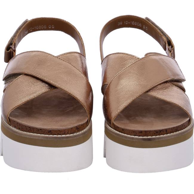 Brown Ara Shoes Florenz Whisky Women's Sandals | ARA975WCV