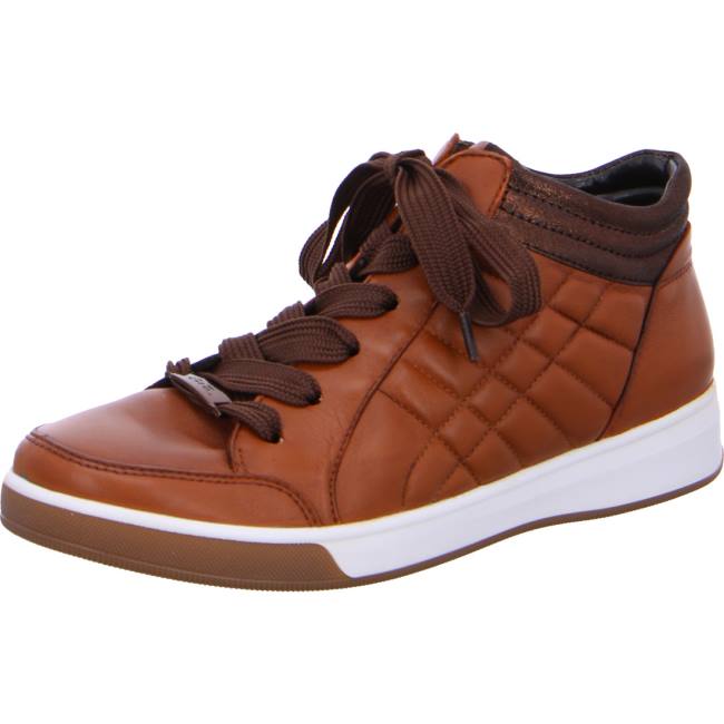 Brown Ara Shoes High Top Rom Women\'s Sneakers | ARA132NKV