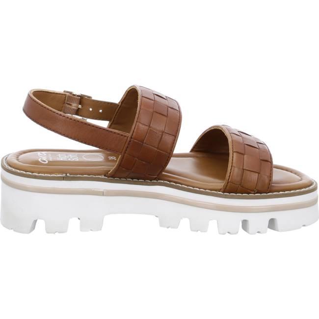 Brown Ara Shoes Kopenhagen Cognac Women's Sandals | ARA851NVH