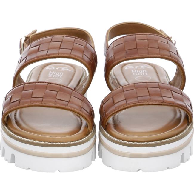 Brown Ara Shoes Kopenhagen Cognac Women's Sandals | ARA851NVH