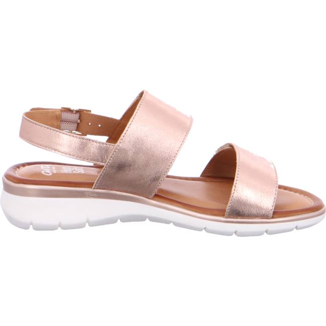 Brown Ara Shoes Kreta Gold Women's Sandals | ARA086TYW