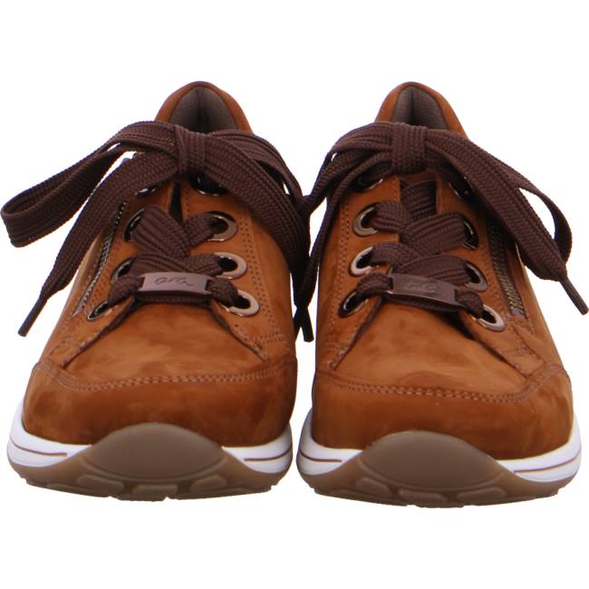 Brown Ara Shoes Lace-ups Osaka Women's Sneakers | ARA983UKT