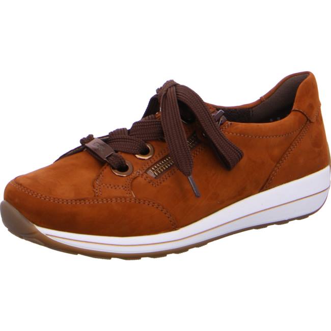 Brown Ara Shoes Lace-ups Osaka Women\'s Sneakers | ARA983UKT