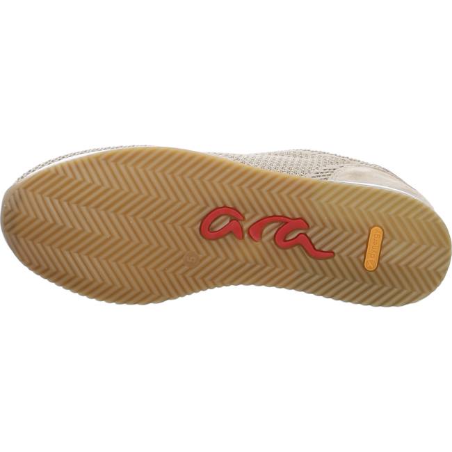 Brown Ara Shoes Lissabon Sand Women's Sneakers | ARA483MZK