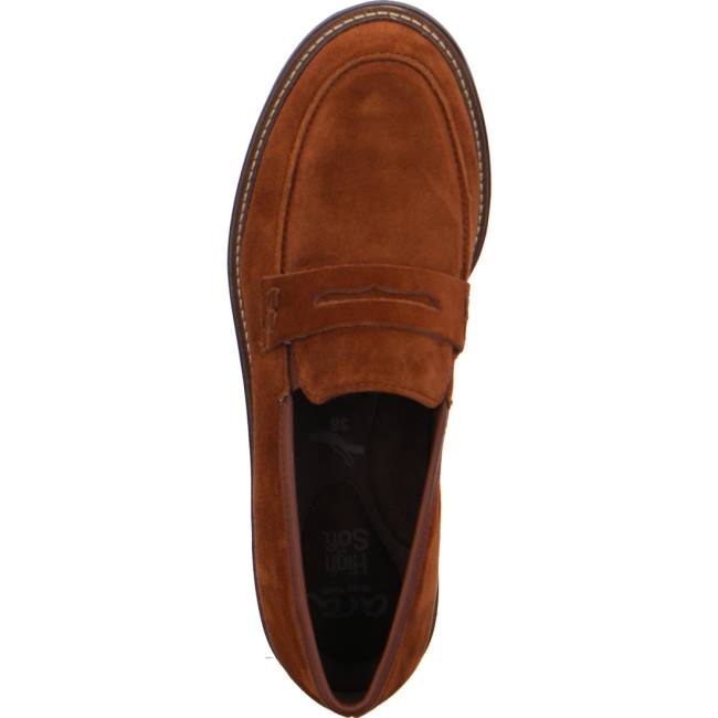 Brown Ara Shoes Manchester Women's Loafers | ARA891VAC