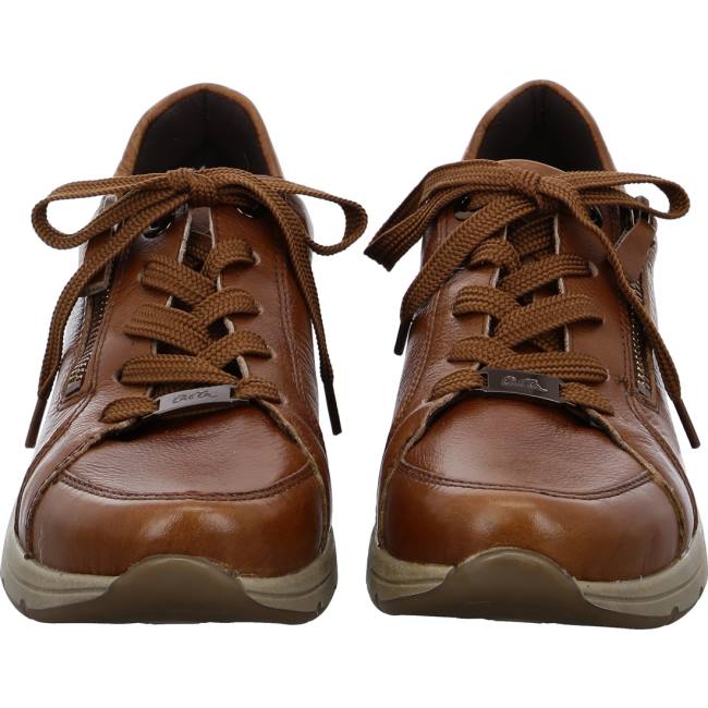 Brown Ara Shoes Osaka Cognac Women's Sneakers | ARA058OQX