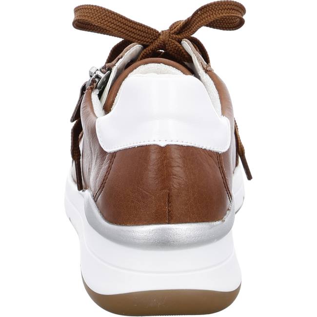 Brown Ara Shoes Osaka Cognac Women's Sneakers | ARA819JXN