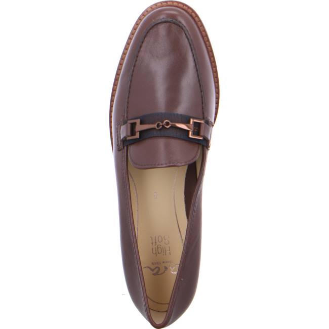 Brown Ara Shoes Slip-ons Kent Women's Loafers | ARA810DTJ