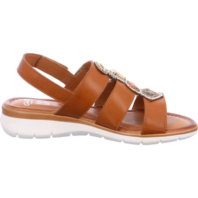 Brown Ara Shoes Wedge Kreta Cognac Women's Sandals | ARA391SIM