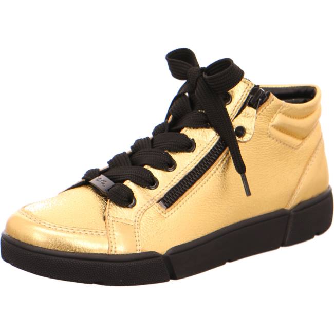 Gold / Black Ara Shoes High Top Rom-sport Women\'s Boots | ARA134BSE