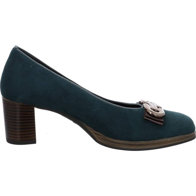 Green Ara Shoes Court Shoes Cannes Peacock Women's Pumps | ARA804LDX