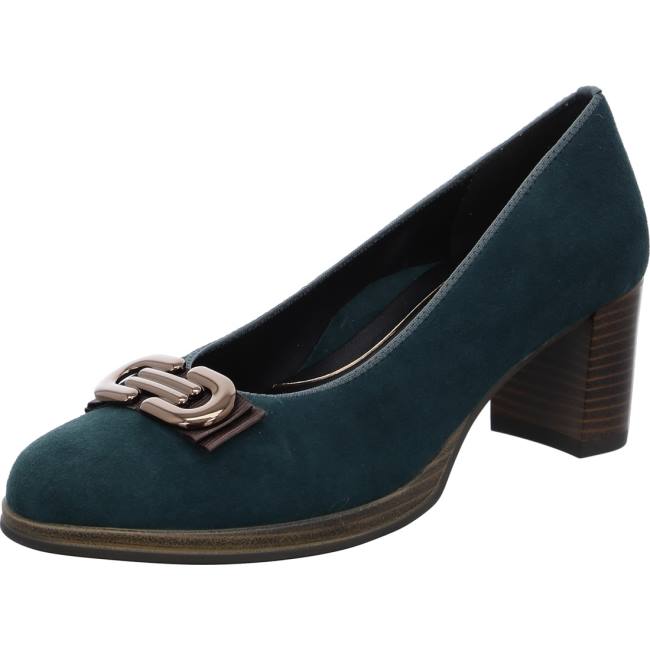 Green Ara Shoes Court Shoes Cannes Peacock Women\'s Pumps | ARA804LDX