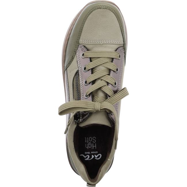 Green Ara Shoes Lace-ups Sapporo Oliv Women's Sneakers | ARA428AMR