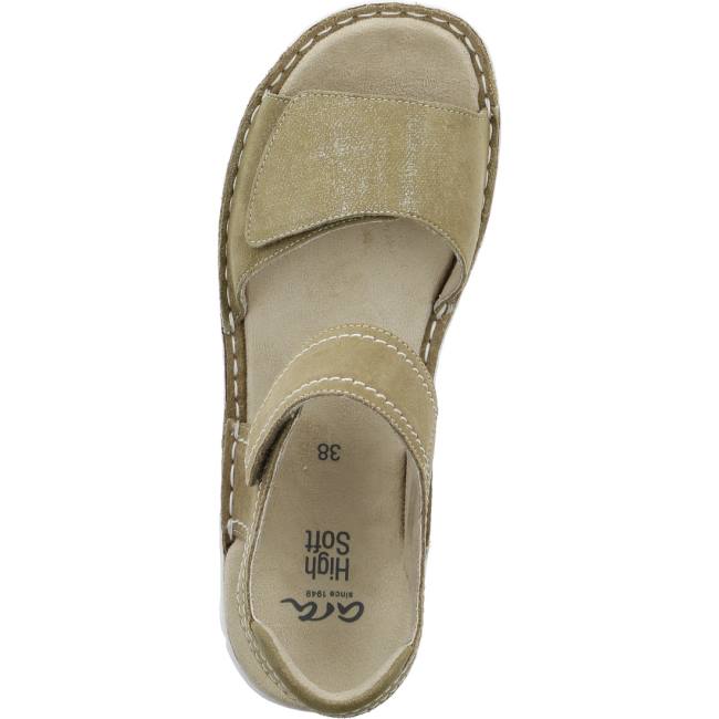 Green Ara Shoes Tampa Khaki Women's Sandals | ARA016ZTL